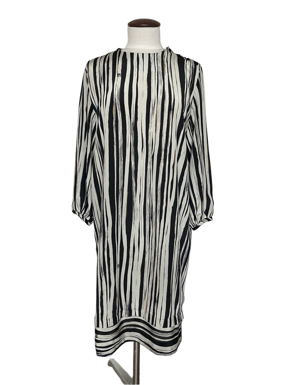 Vintage LANVIN Shift Dress Size 10 Striped USA Union Made